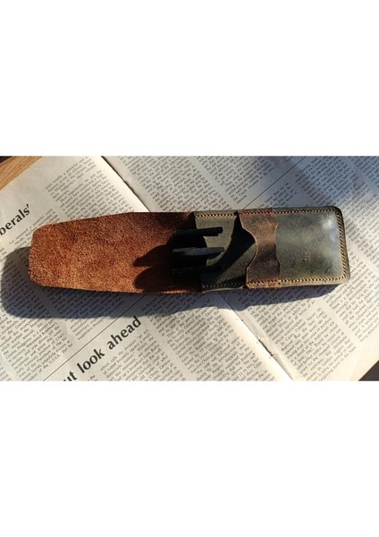 Gerçek Deri Özel Kalemleriniz Için Kalemlik ( 2*3 Kalem Için ) 27 cm \ 6 cm NLU92 fırsatları