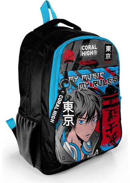 Siyah Mavi Ilkokul Ortaokul ve Günlük Sırt Çantası - Erkek Çocuk