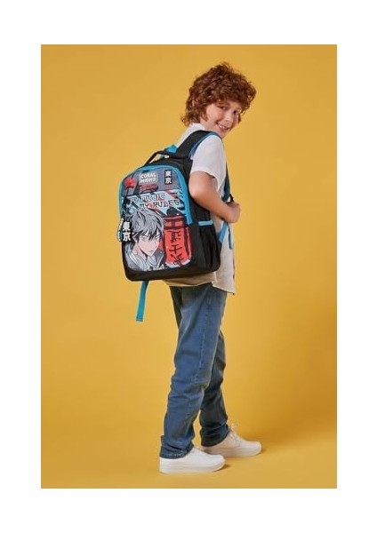 Siyah Mavi Ilkokul Ortaokul ve Günlük Sırt Çantası - Erkek Çocuk fiyatları