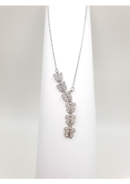 Zirkon Taşlı Altın Renk Kelebek Kolye 🦋 fiyatları