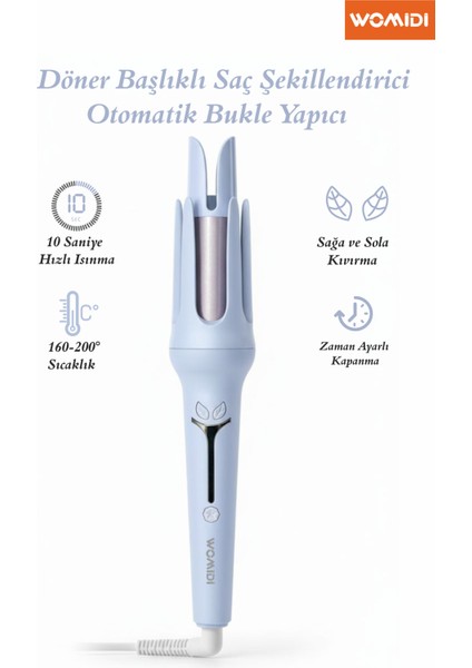 Otomatik Saç Maşası – Otomatik Bukle Yapıcı Saç Şekillendirici 10 Sn Hızlı Isınma , 170-220°C
