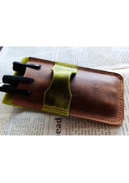 Gerçek Deri Özel Kalemleriniz Için Kalemlik ( 2*3 Kalem Için ) 27 cm \ 6 cm NLU94 fırsatları