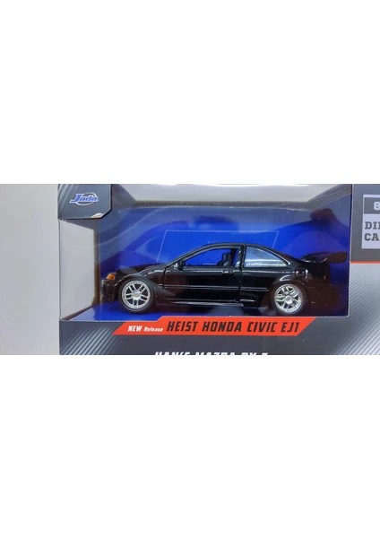 Toys Fast & Furious | 2'li Koleksiyon Seti: Han's Mazda Rx-7 & Heist Honda Civic Ej1 | Die-Cast Model Araba (1:32) modelleri