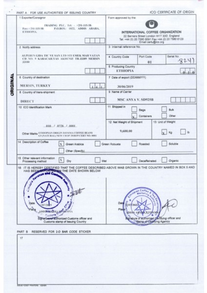 Kahve Etiyopya Djimmah Standart Kavrum Kahve modelleri