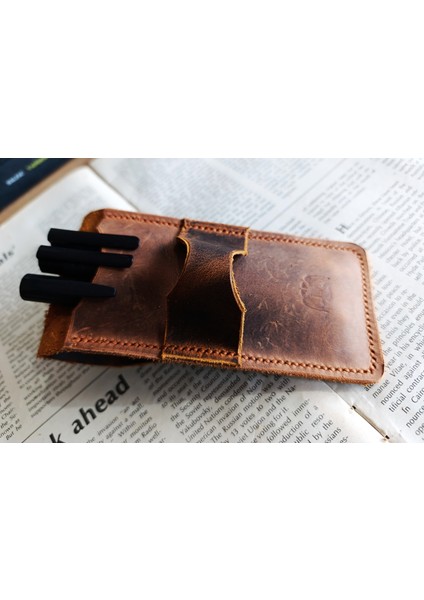 Gerçek Deri Özel Kalemleriniz Için Kalemlik ( 2*3 Kalem Için ) 27 cm \ 6 cm NLU89 fırsatları