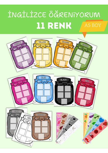 Okul Öncesi Kes Yapıştır Etkinlik Seti, 15 Meslek + 11 Renk, A5 Boy, Ince Motor Becerisi Geliştirici modelleri