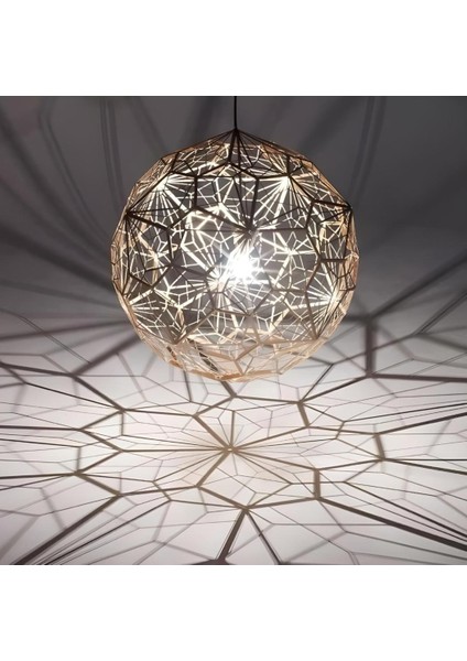 Orlix 30 cm Geometrik Desenli Krom Sarkıt Avize – Ayarlanabilir Kablo – E27 fiyatları