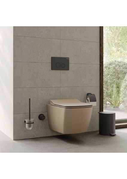 Creavit EG321 Elegant Rim-Off Kanalsız Duroplast Yavaş Kapanan Klozet Kapaklı Mat Cappucino Set Mat Cappucino modelleri