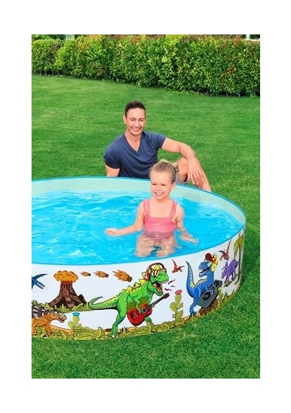 | Dinozor Çocuk Havuzu, Çocuk Yüzme Havuzu, Yer Üstü Şişirilebilir Havuz, Açık Bahçe Havuzu, 183 cm x 38 cm fiyatları