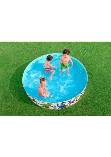 | Dinozor Çocuk Havuzu, Çocuk Yüzme Havuzu, Yer Üstü Şişirilebilir Havuz, Açık Bahçe Havuzu, 183 cm x 38 cm modelleri