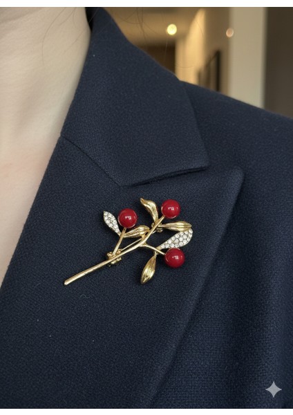 Yılbaşı Özel Kokina Çiçeği Özel Kutulu Broş