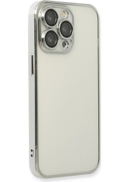 Iphone 13 Pro Kılıf Razer Lensli Silikon - Gümüş modelleri