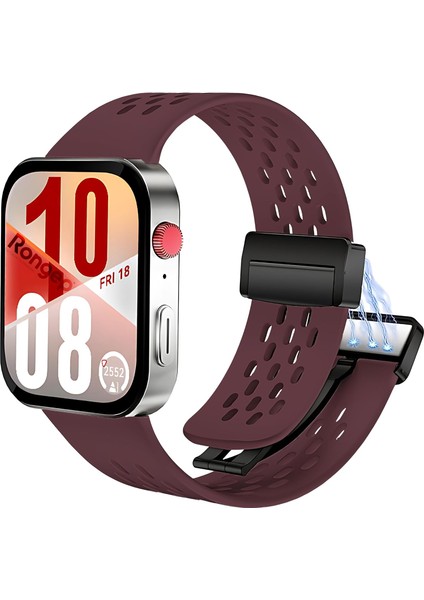 Fit 4/4 Pro/fit 3 ile Uyumlu Air Loop Kordon Manyetik Kilit Mekanizmalı Nefes Alabilirlik Sağlayan Delikli Doku Deformasyona Karşı Dayanıklı Yedek Fit 4 Kayışı