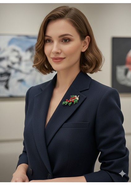 Yılbaşı Özel Yaprak Kokina Kutulu Broş modelleri