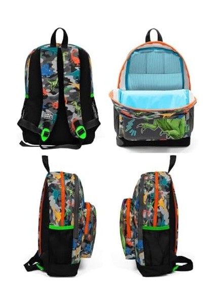 Gri Yeşil Dinazor Ilkokul ve Günlük Sırt Çantası - Erkek Çocuk fiyatları