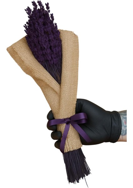 Dekoratif Şoklanmış Dökülmeyen Gerçek Lavanta Demeti