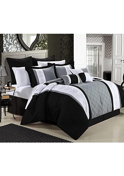 8 Parça Nakış Yorgan Seti,, Siyah modelleri