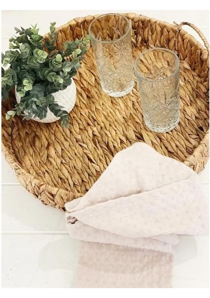 3&apos;lü Rustik El Yapımı ve Doğal Yuvarlak Hasır Kulplu Tepsi Seti, 3&apos;lü Hasır Yuvarlak Kulplu Tepsi Seti, 3 Boy Tepsi (38 * 6cm-34 * 6cm-30 * 24 * 6cm) modelleri