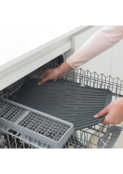 Silikon Damlama Matı, Çelik, Koyu Gri, 43,8 x 32,5 x 0,9 cm fiyatları