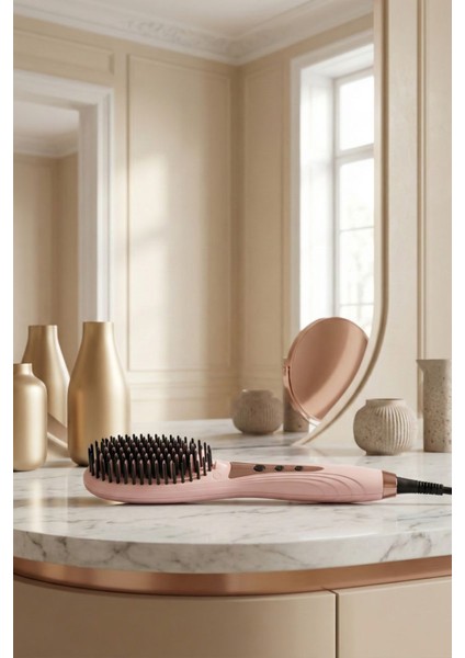 Saç Şekillendirici ve Düzleştirici Tarak-Led Ekranlı Negatif Iyon Özellikli 120°-220° Ayarlanabilir Sıcaklık
