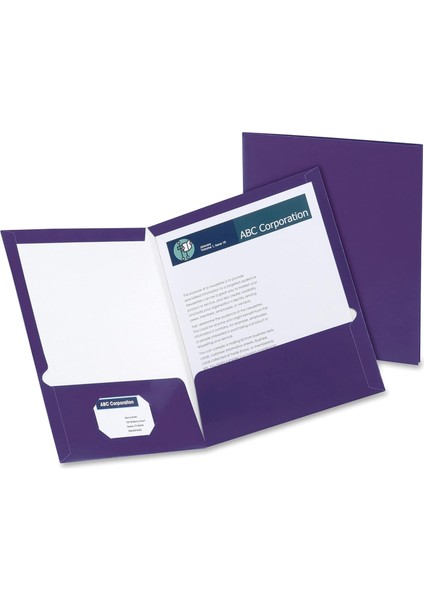 51726EE Çift Cepli Dosya Klasörü, Lamine, Mektup Şeklinde, 100 Yaprak Için, 25 Adet