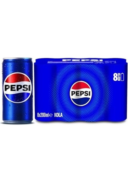 Pepsi Kola Kutu 8 x 200 ml