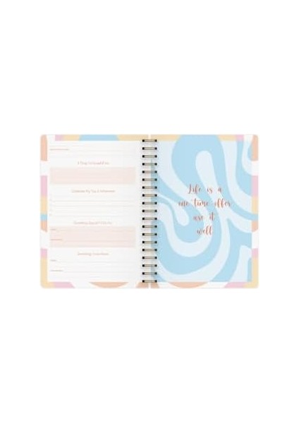 Süresiz Planlayıcı Spiralli Ajanda Defter Marble 17X24 cm modelleri