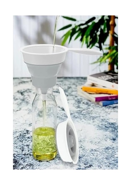 Katlanabilir Saplı Huni, Çok Amaçlı Akordiyon Huni, Esnek ve Pratik Tasarım, Gıda Güvenli Silikon, Saklama ve Temizlik, Mutfak, Seyahat ve Kamp Için Ideal modelleri