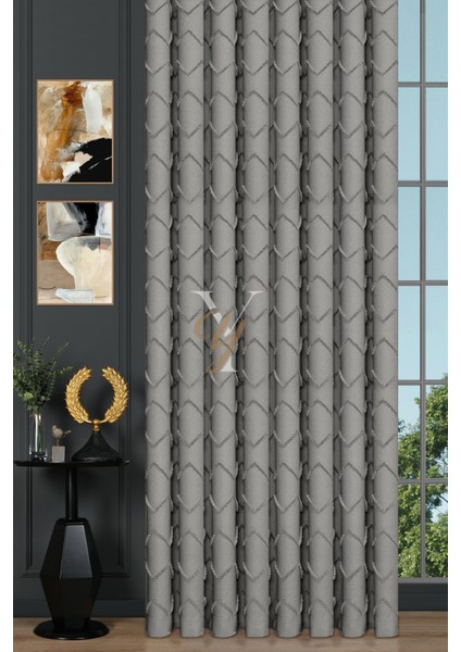 Jakar Kesme Fon Perde Ezgi V-6014 Gri fiyatları