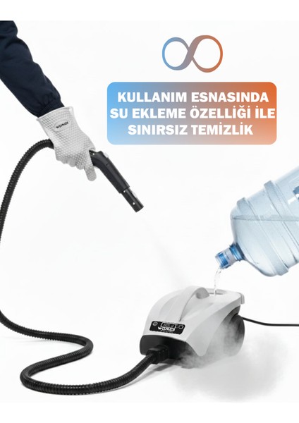 Çok Fonksiyonlu Buharlı Temizleyici 30SN Hızlı Isınma Kullanım Esnasında Su İlaveli Buharlı Temizleyici indirimleri