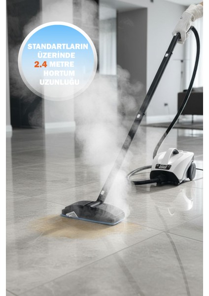 Çok Fonksiyonlu Buharlı Temizleyici 30SN Hızlı Isınma Kullanım Esnasında Su İlaveli Buharlı Temizleyici