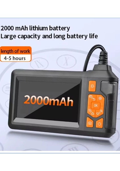 Ekranlı 3 Kameralı 10 mt Hafıza Kart Destekli Sert Kablo Yılan Endoskop 8 mm 4.3 Inc modelleri