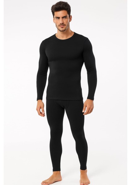 Erkek Termal Içlik Takımı Premium Pamuklu Siyah modelleri