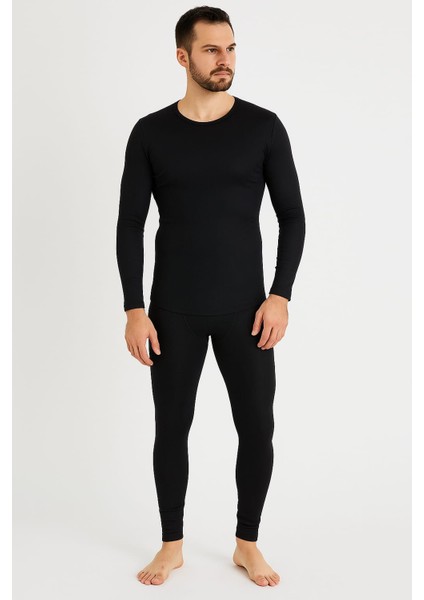 Erkek Termal Içlik Takımı Premium Pamuklu Siyah fırsatları