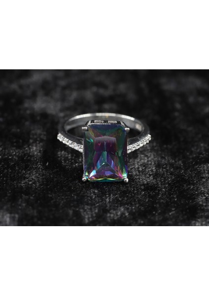 Mystic Topaz Baget Taşlı Gümüş Yüzük, Mystic Topaz Yüzük fırsatları