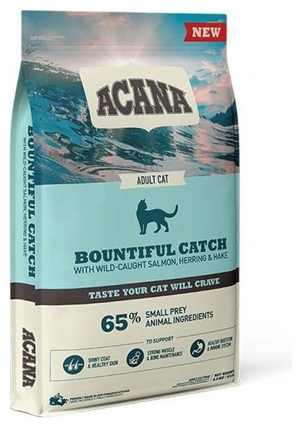 Bountiful Catch Somonlu ve Ringa Balıklı Yetişkin Kedi Maması 4.5 kg