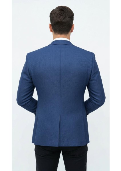 Erkek Dokulu Kumaş Slim Fit Blazer Ceket – Şık Modern Kesim Tek Düğmeli indirimleri