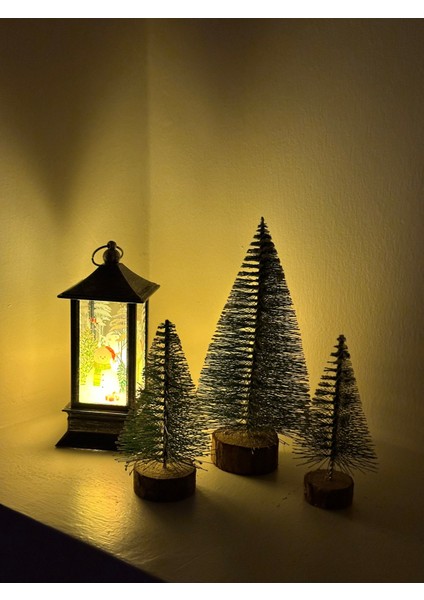 Yılbaşı Dekoru 3'lü Mini Çam Ağacı Seti & LED Işıklı Yılbaşı Kardan Adam Feneri Yılbaşı Süsleme fırsatları