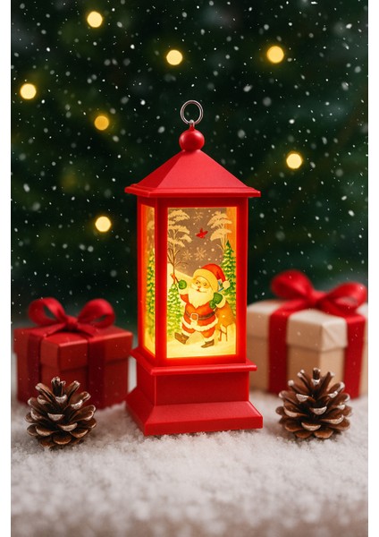 Yılbaşı Dekoru 3'lü Mini Çam Ağacı Seti & LED Işıklı Yılbaşı Noel Baba Feneri Yılbaşı Süsleme modelleri