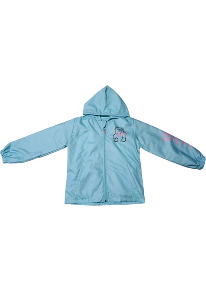 Love Baskılı Kız Yağmurluk