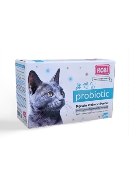 Kediler Için Toz Probiyotik 1 gr 30 Lu - Bağırsak Florası ve Bağışıklık Desteği