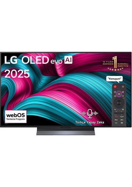 OLED48C54LA 48 Inç 121 cm 4K OLED Evo Smart Tv Aı Sihirli Kumanda WEBOS25