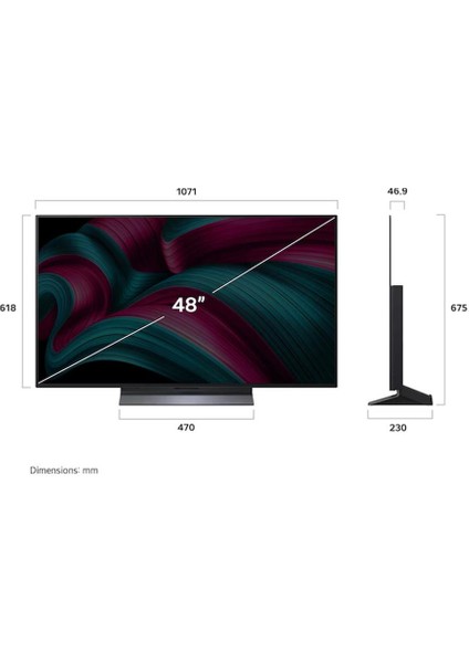OLED48C54LA 48 Inç 121 cm 4K OLED Evo Smart Tv Aı Sihirli Kumanda WEBOS25 fırsatları