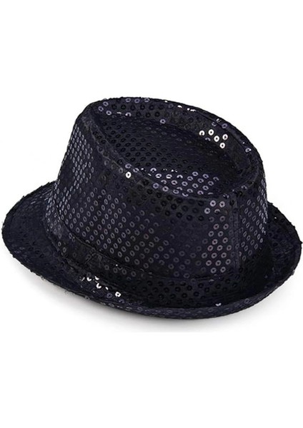 Çocuk Boy Siyah Payetli Şapka Gösteri Şapkası Michael Jackson Şapkası 54 No fiyatları