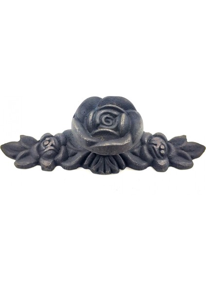 Antika Tarz Dekoratif Pirinç Gül Düğme - 30X100 Mm, Oksit