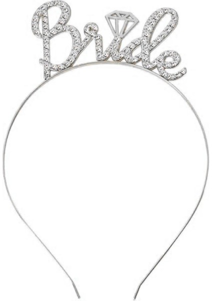 Gümüş Renkli Taşlı “bride” Gelin Tacı – El Yazısı Yazı Tipiyle modelleri