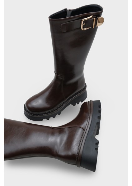 Norry Trak Tabanlı Metal Tokalı Yandan Fermuarlı Kadın Çizme fırsatları