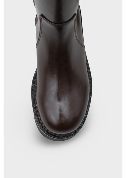 Norry Trak Tabanlı Metal Tokalı Yandan Fermuarlı Kadın Çizme