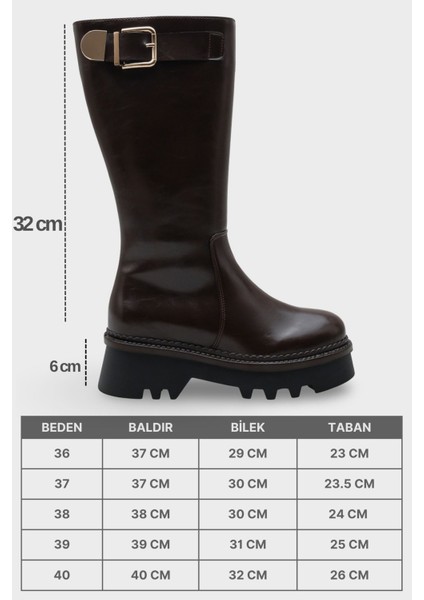 Norry Trak Tabanlı Metal Tokalı Yandan Fermuarlı Kadın Çizme