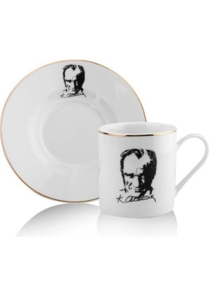 Atatürk Tasarımlı Porselen 2'li Kahve Seti fiyatları